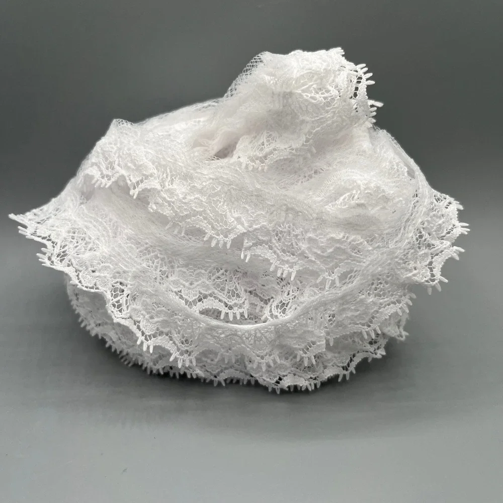 VTG White Lace Trim‎ Embellishment Sewing DIY Crafts Bridal Decor 6 Yard Roll